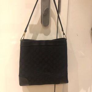 Authentic Black Gucci monogram Shoulder bag